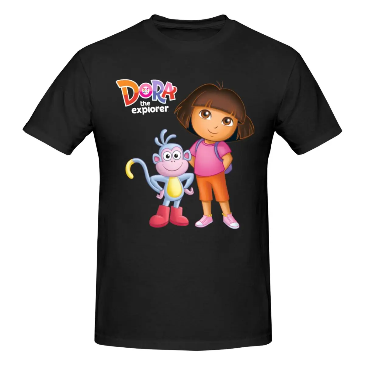 Men Doras The Explorer Awesome T Shirt Vintage O-neck Cotton T-shirt