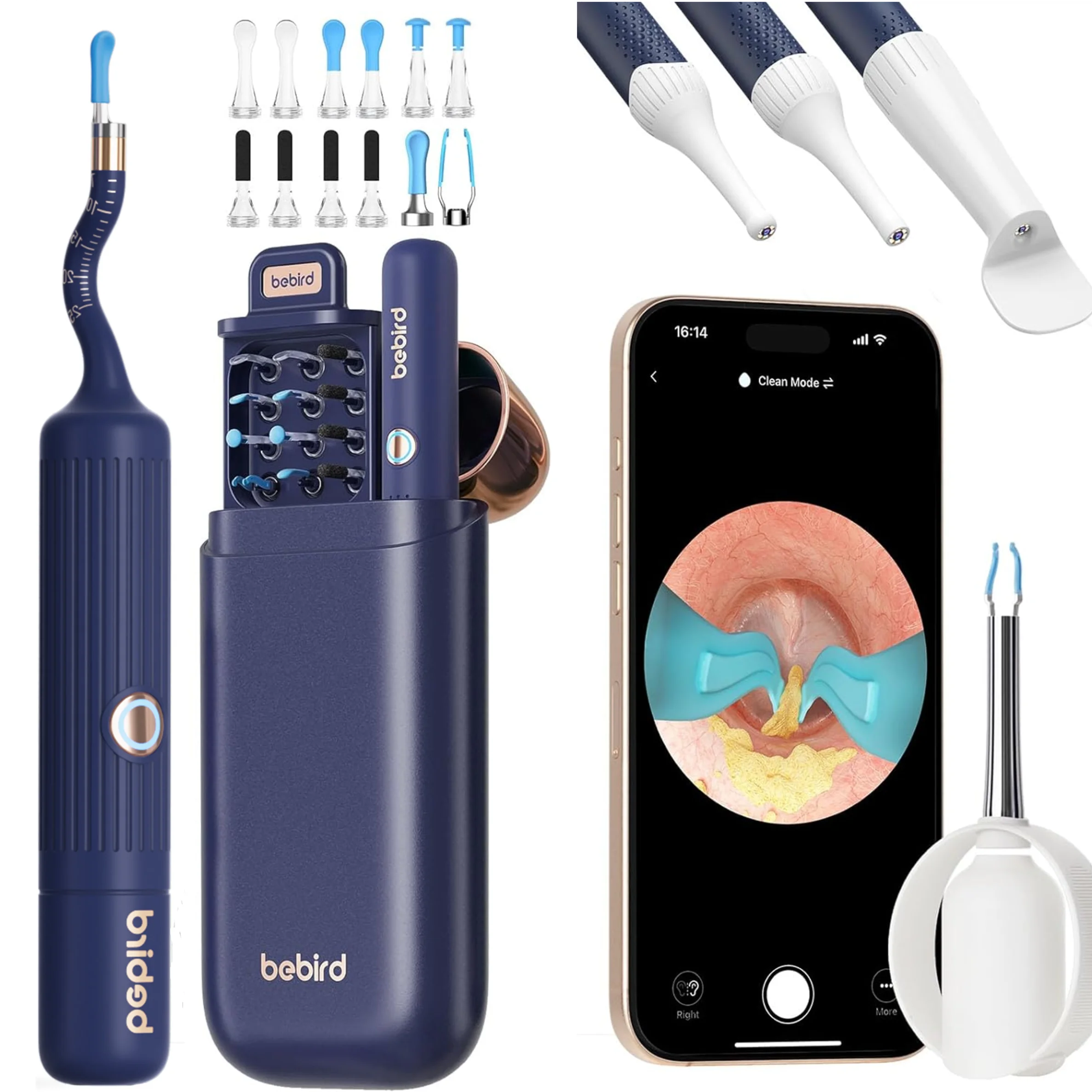 

Bebird EarSight Plus I35R Visual Ear Wax Cleaning Kit for Adult s& Kids, Ear Camera Otoscope for Ear/Nose/Throat Examination
