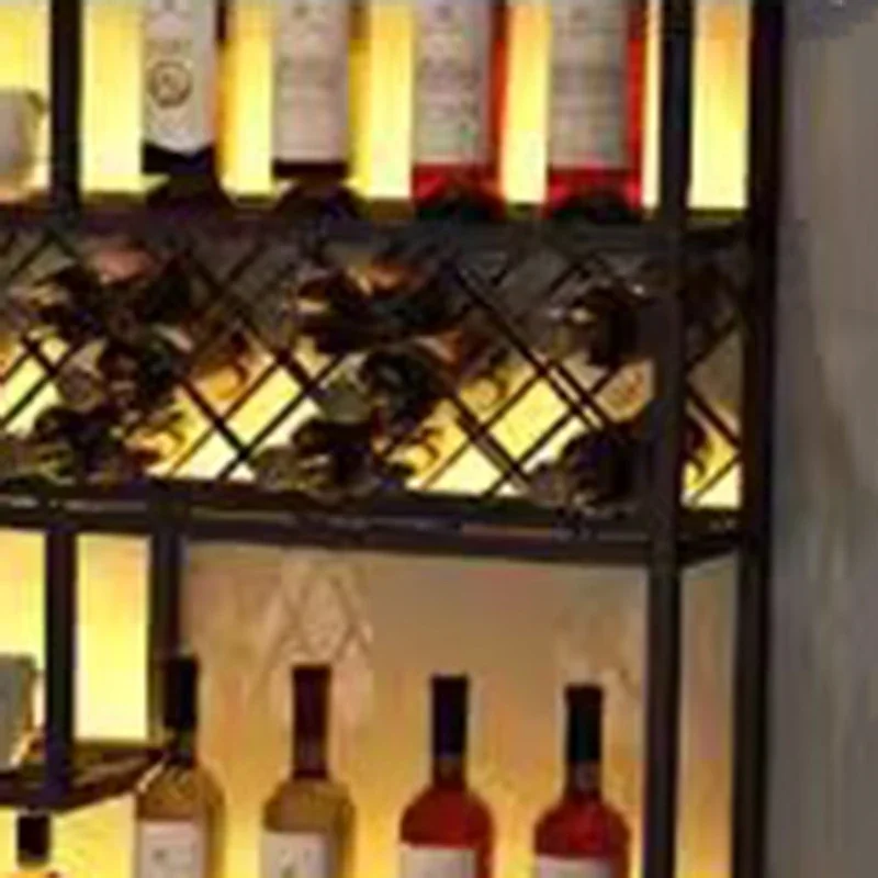 

Vertical Vintage Wine Rack Cabinet Glass Office Corner Wall Square Luxury Bartender Organizer Strorage Vitrina Baroque Furniture