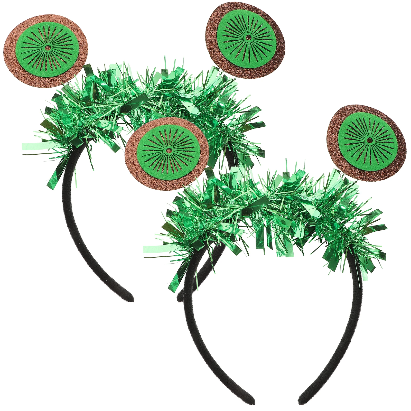 

2Pcs Hairwear Creative Party Headband Performance Hair Hoop Green Unique Festival Accessory Hair Hoop Chic Hairwear