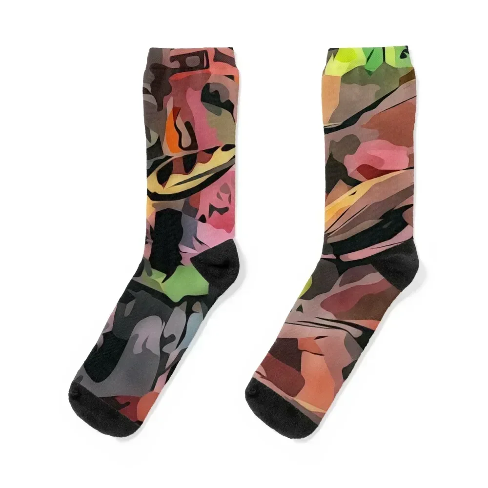 

Chewy - Abstract Pinks and Brown Socks Crossfit christmas gift Socks For Man Women's