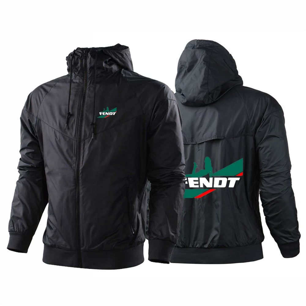 Avant Garde Style Color Blocking Designer Jacket 2026 Spring Autumn  Tractor FENDT Logo Print Men's Daily Commute Coat