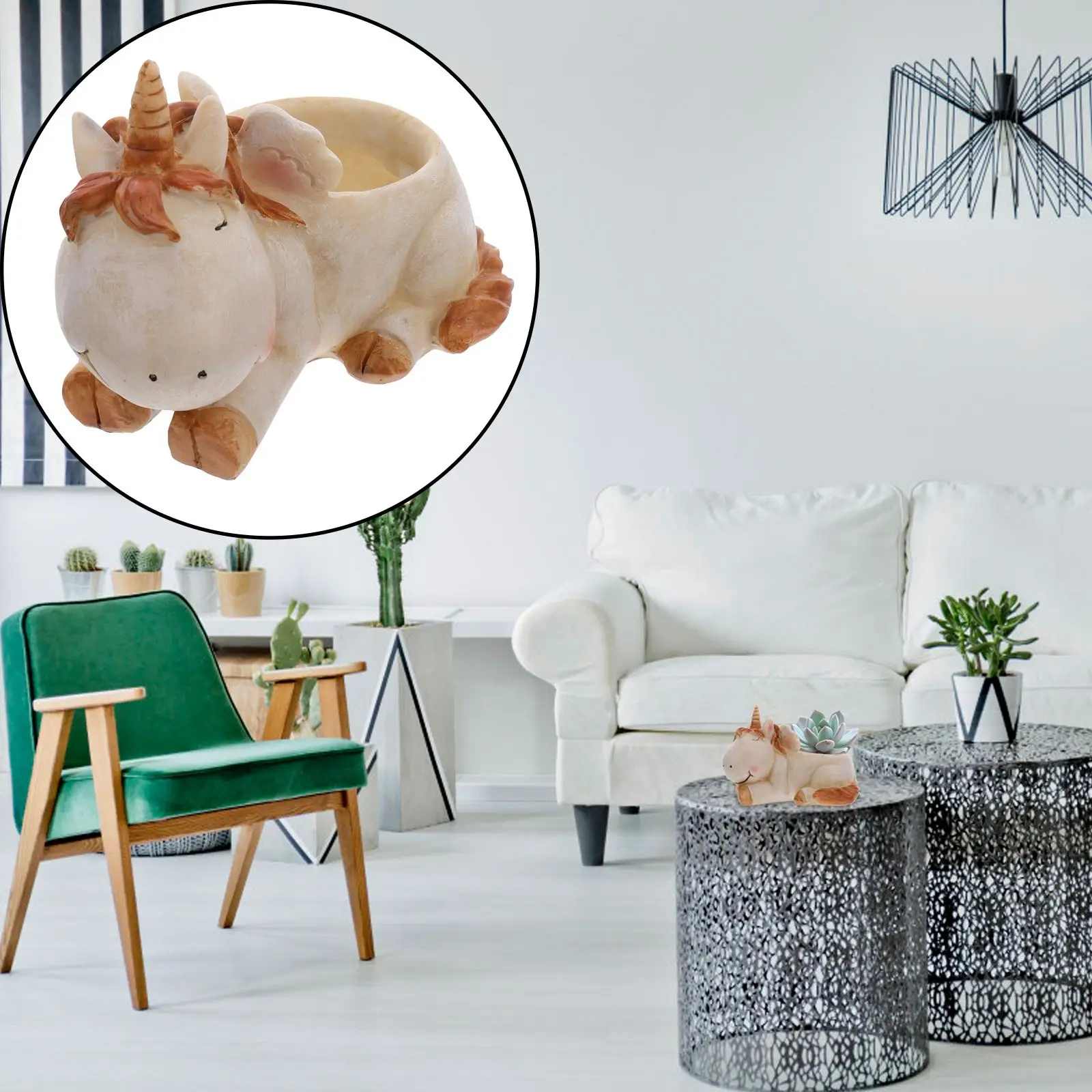 

Unicorn Succulent Flowerpot Chic Mini Plant Container Drainage Hole Breathable Small Pot for Succulent Cactus Desktop Garden