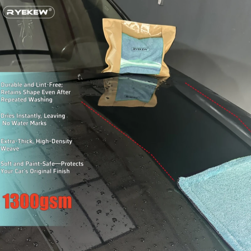 Microfiber Car Towel Super Absorbent Auto Detailing Cleaning Cloth Scratch-Free Car Wash Drying Towel