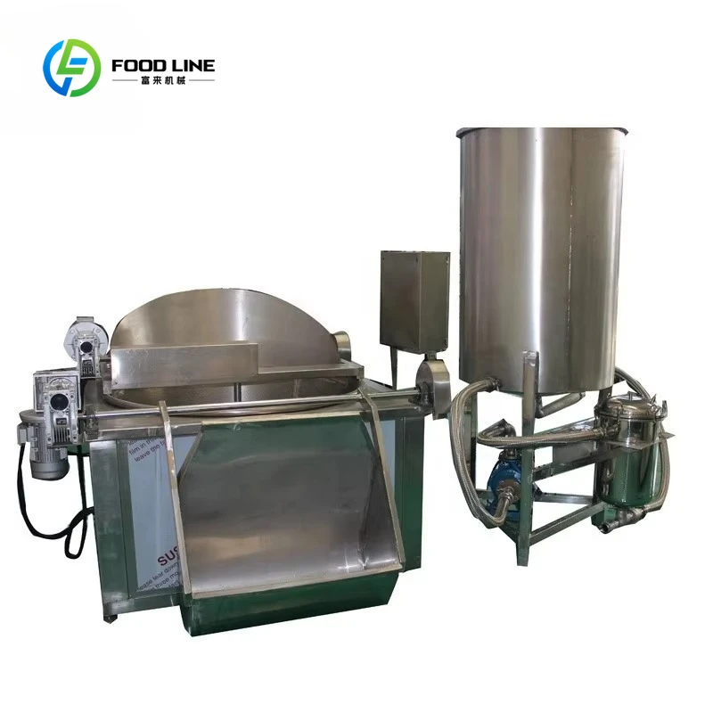 Customized Electric New Onion Ring Fryer Chips Doughnuts Chicken Batch Frying Machine SUS304 Material 80-120kg/h Capacity