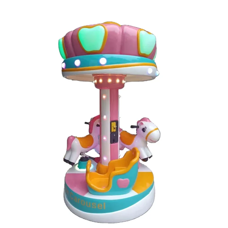 cute carousel horses for Apple Carousel 3 players kiddie ride for children amusement park