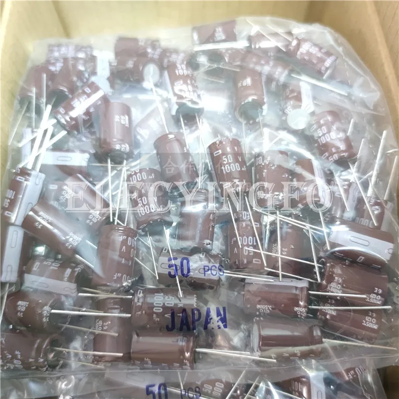 50V1000UF KY 16X25mm Nippon Chemi-con EKY-500ELL102ML25S Aluminum Electrolytic Capacitor 1000uF 50V Low Impedance Long Life