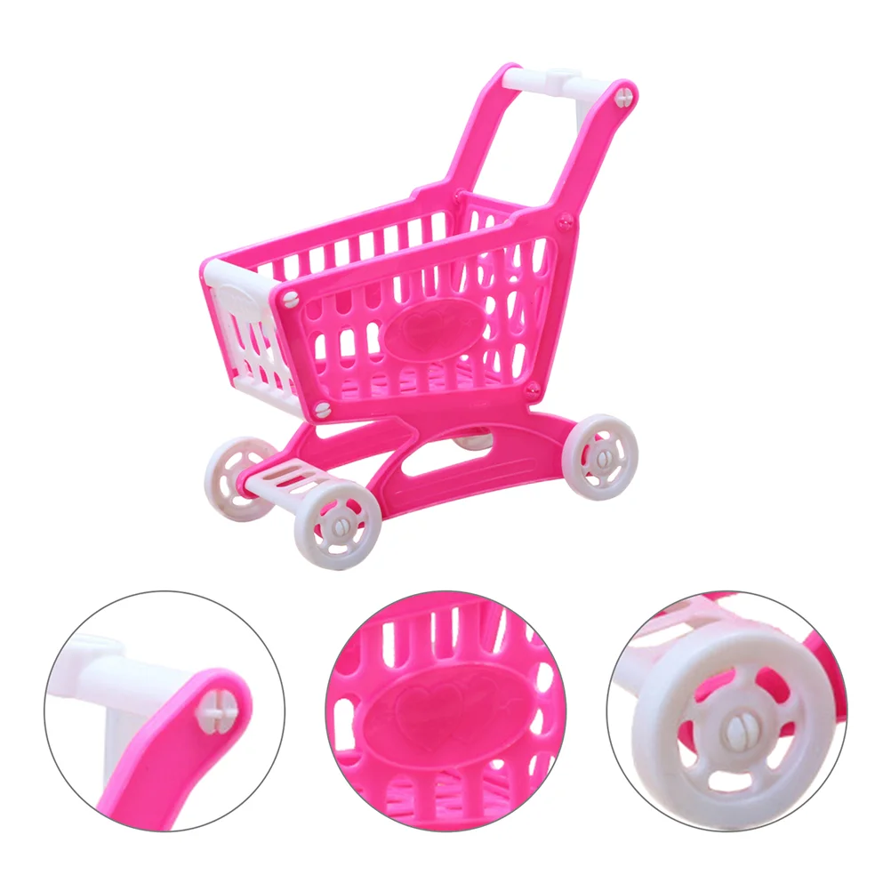 

3 Pcs Simulation Shopping Cart Mini Supermarket Trolley Kids Children Toys Children’s Playing House Grocery Model Miniature