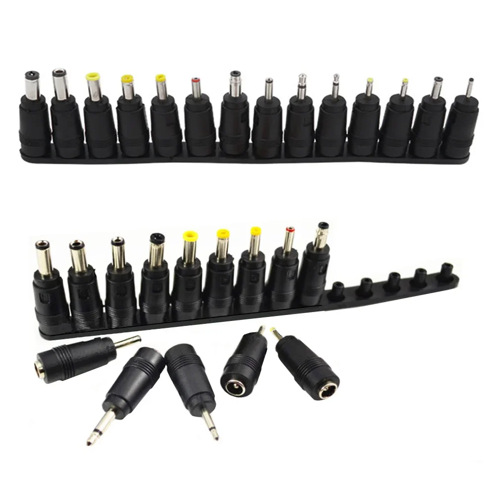1Set DC 5.5mm x 2.1mm Femmina Jack a 14 Multi Tipo Adattatore connettore di alimentazione DC, Spina DC ingresso universale per notebook portatile