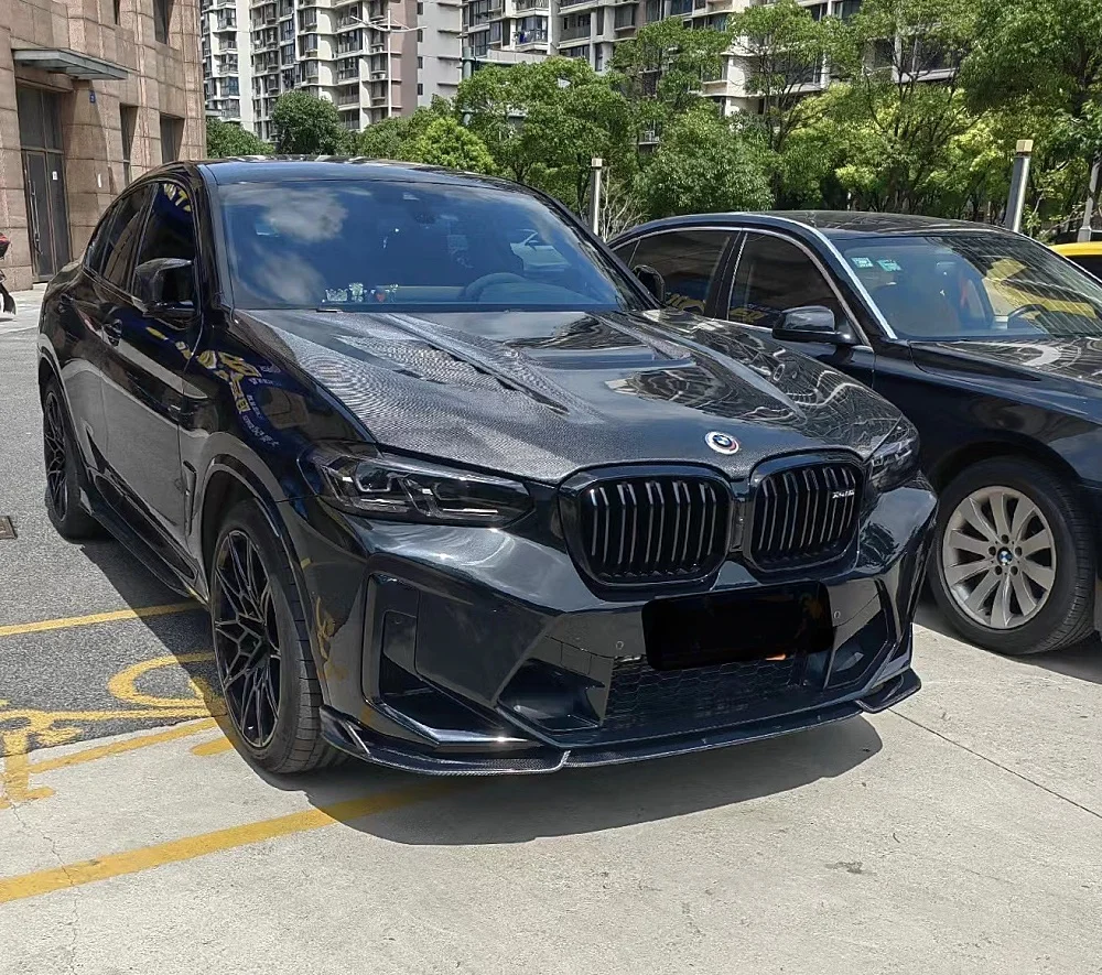 

Подходит для BMW X4M F98, модернизированная модернизация, передний и задний диффузор из углеродного волокна, боковая юбка, комплект кузова