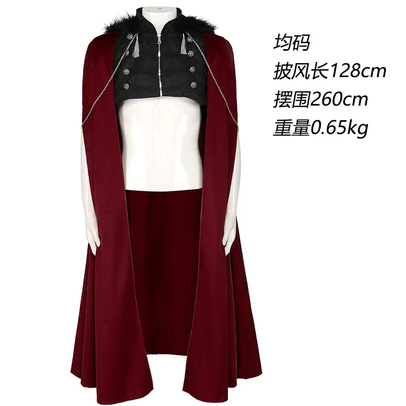 2023 New European And American Men's Medieval Clothing Steampunk Victoria Cloak Punk Cloak Retro Vampire Cloak