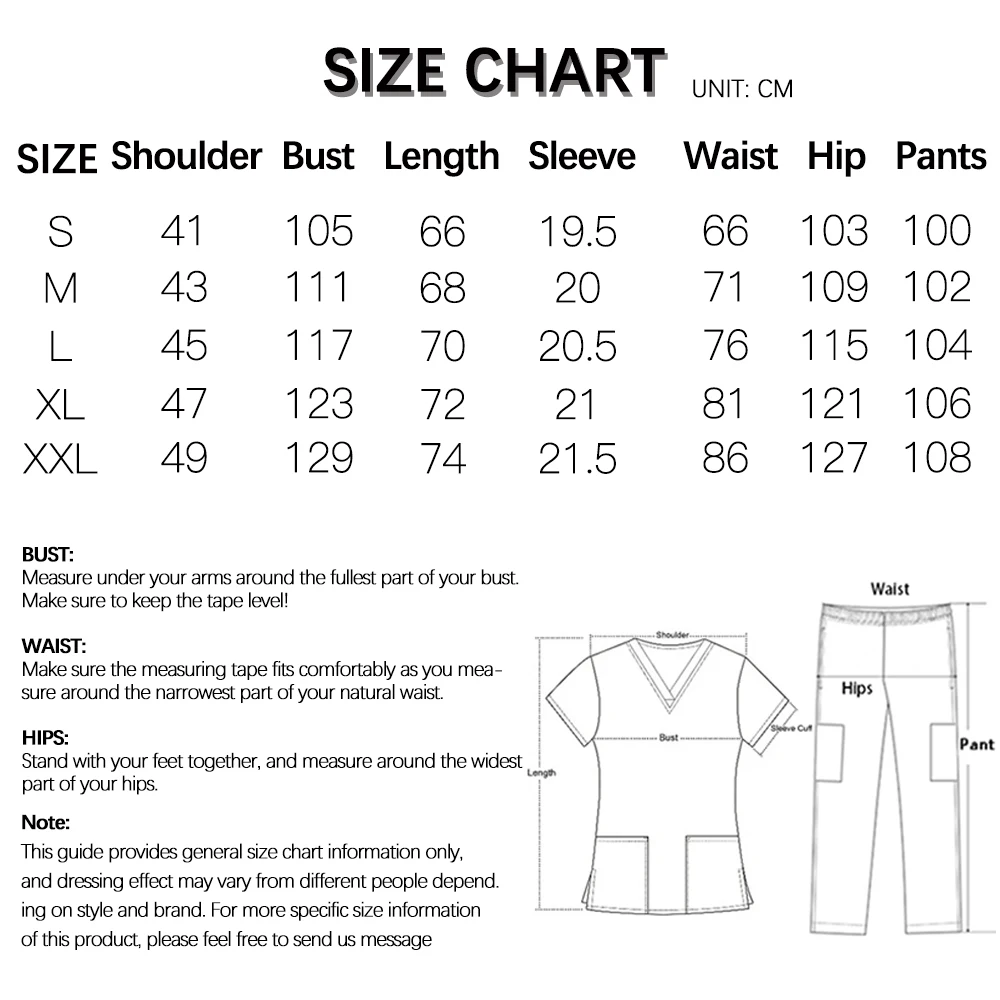 Surgical Uniforms Woman Nursing Sets Pocket Top Straight Pants Medical Nurse Uniform Scrubs Clinical Beauty Salon Hospital Suits