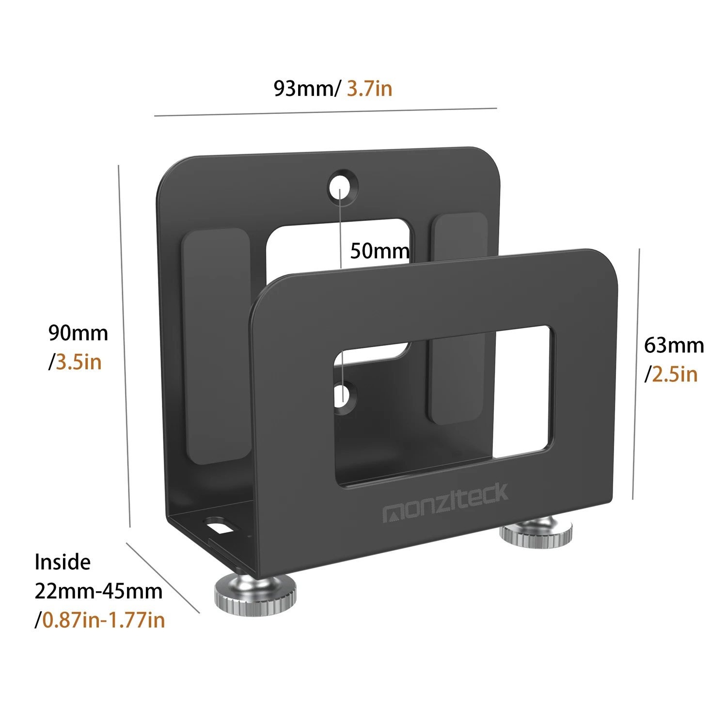 Monzlteck pemegang dudukan dinding perangkat kecil dapat diatur untuk Apple TV 3/4/4k,Router,Modem, kotak TV dan pemutar Media lainnya