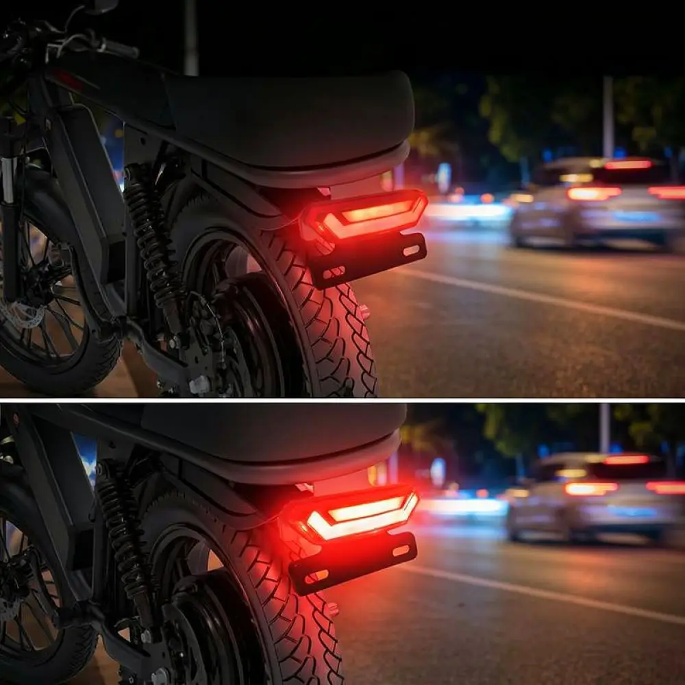 Bicycle Intelligent Tail Light Automatic Brake Sensing Warning Lamp Led Safety Equipment For Night Cycling Commute
