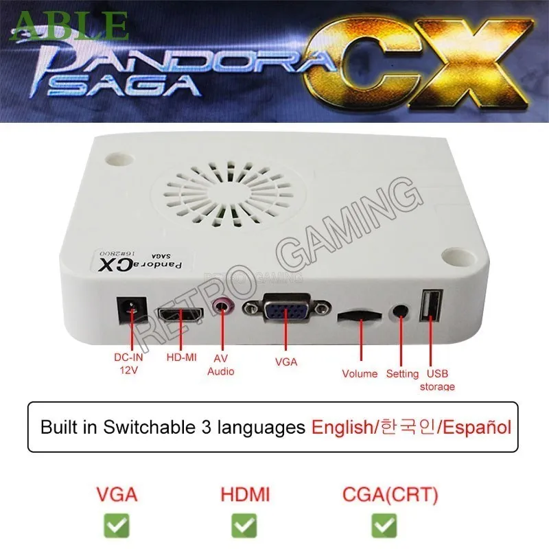 Игровая консоль Pandora серии DX CX 5000 в 1, HDMI, VGA, CRT