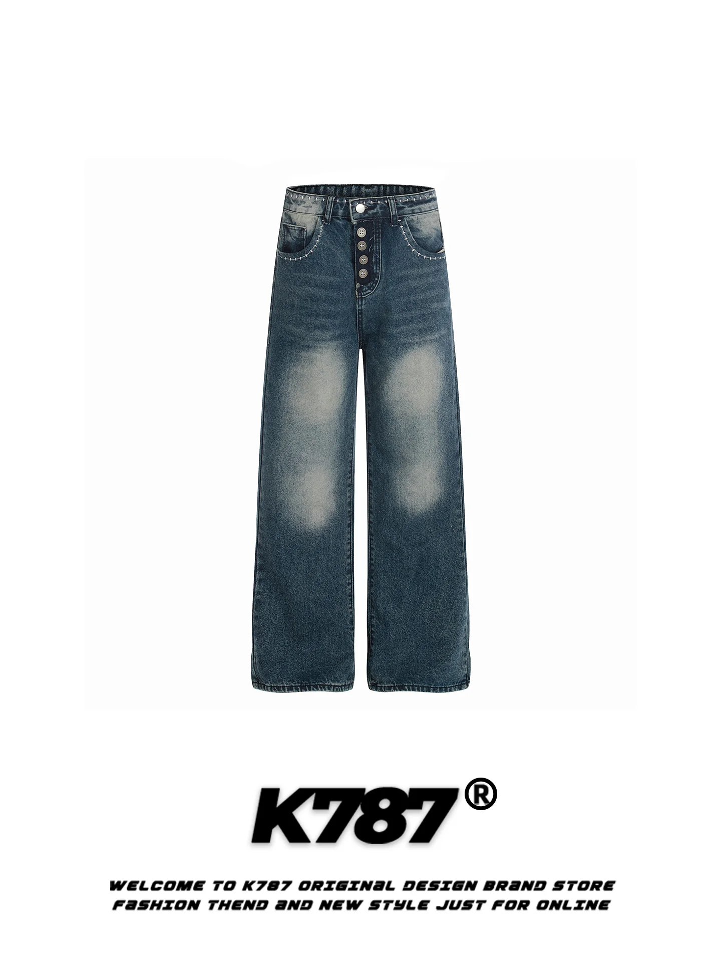 

Американские ретро-джинсы с пуговицами, женские, сексуальные, белые, выбеленные, прямые, широкие, в пол, повседневные, из хлопка и полиэстера