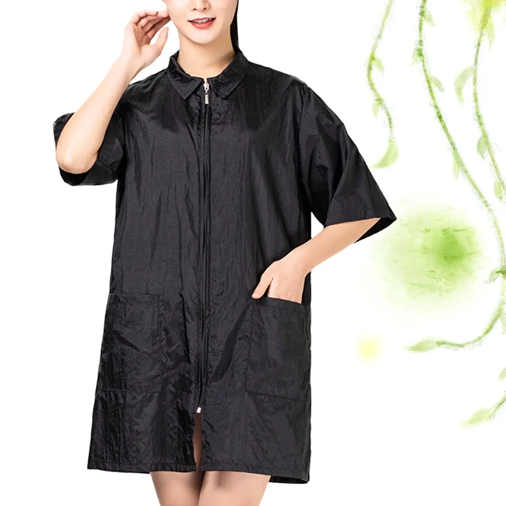 

1 шт. Водонепроницаемый дышащий рабочий халат для парикмахерских, салонов красоты, кухни, уборки и приготовления пищи с карманами