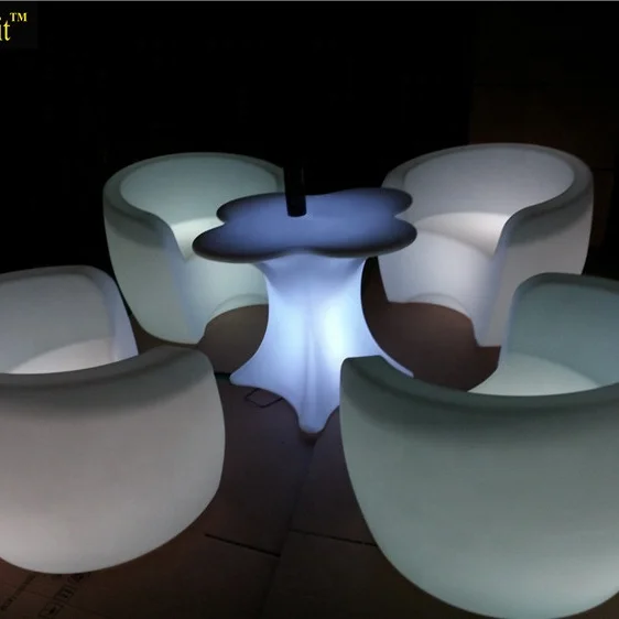 Illuminated LED Chair Portable Inflatable hard Sofa Lounge Chair for Living