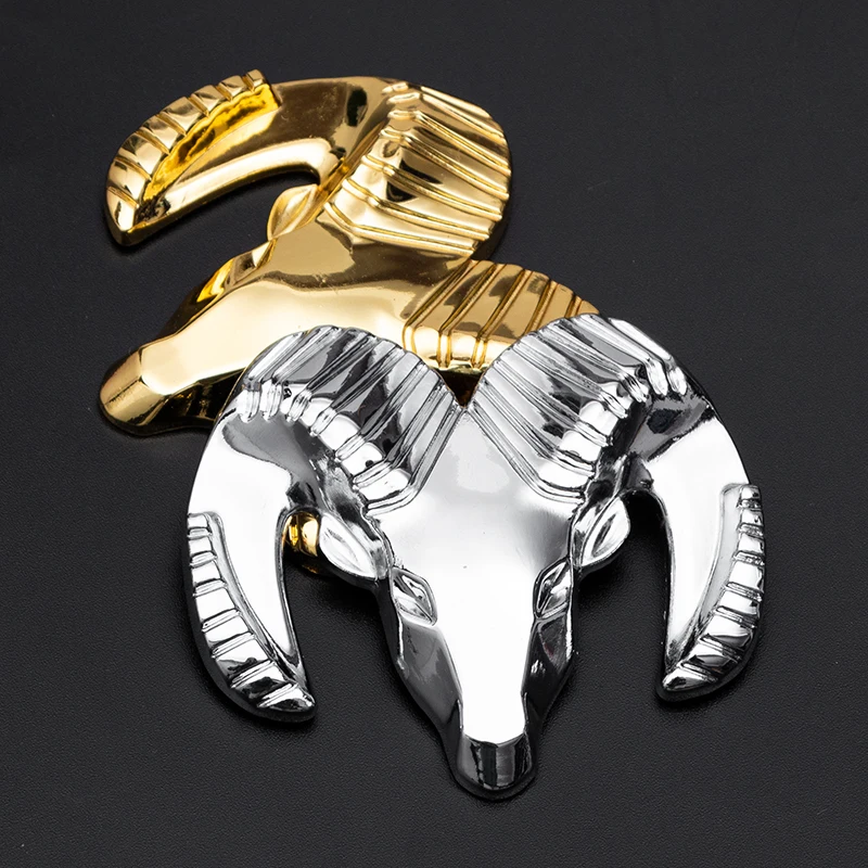 3D Metal Chrome Stickers Car Body Rear Trunk Ram Head Styling Emblem Badge For Dodge Caliber Nitro Dart Journey Charger RAM 1500