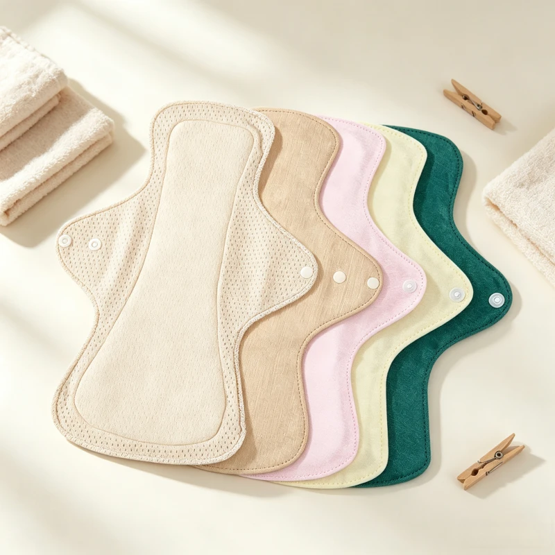 Reusable Cotton Sanitary Napkins Washable Leakproof Menstrual Pads Suitable for Teens Pregnant Women Elderly