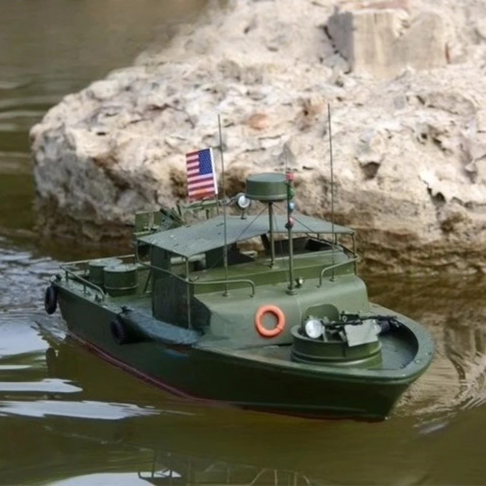 Barca RC 1:18 Nave della Patrol Inlandia Versione RTR Getto d'Acqua Propulsione Modello di Barca d'Assalto Giocattolo Modello di Nave di Controllo Remoto per Adulti