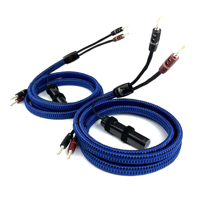 Pair Gibraltar Bi-wire Speaker Cable Audiophile HiFi Audio Amplifier Horn Cable BFA Banana Plug