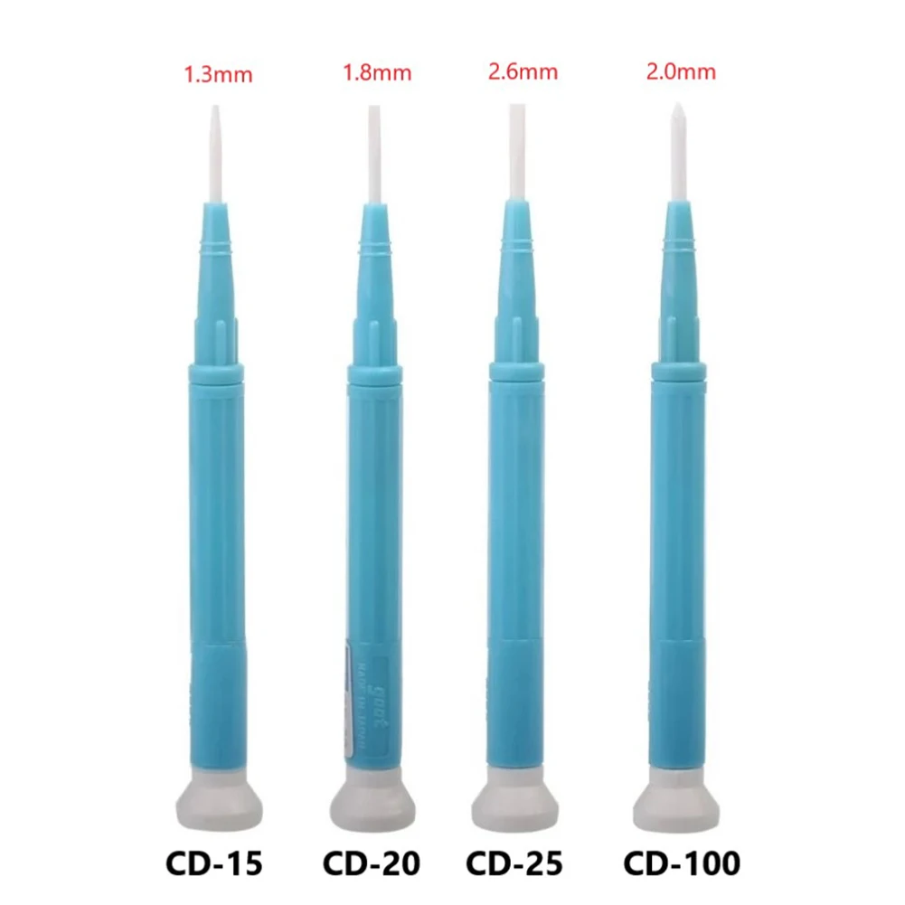 1/4 Stuks X Keramische Schroevendraaier Diy Aanpassen Frequentie Anti-Statische Plastic Handvat Niet-Magnetische Sleufschroevendraaier Cd-15/20/25/100