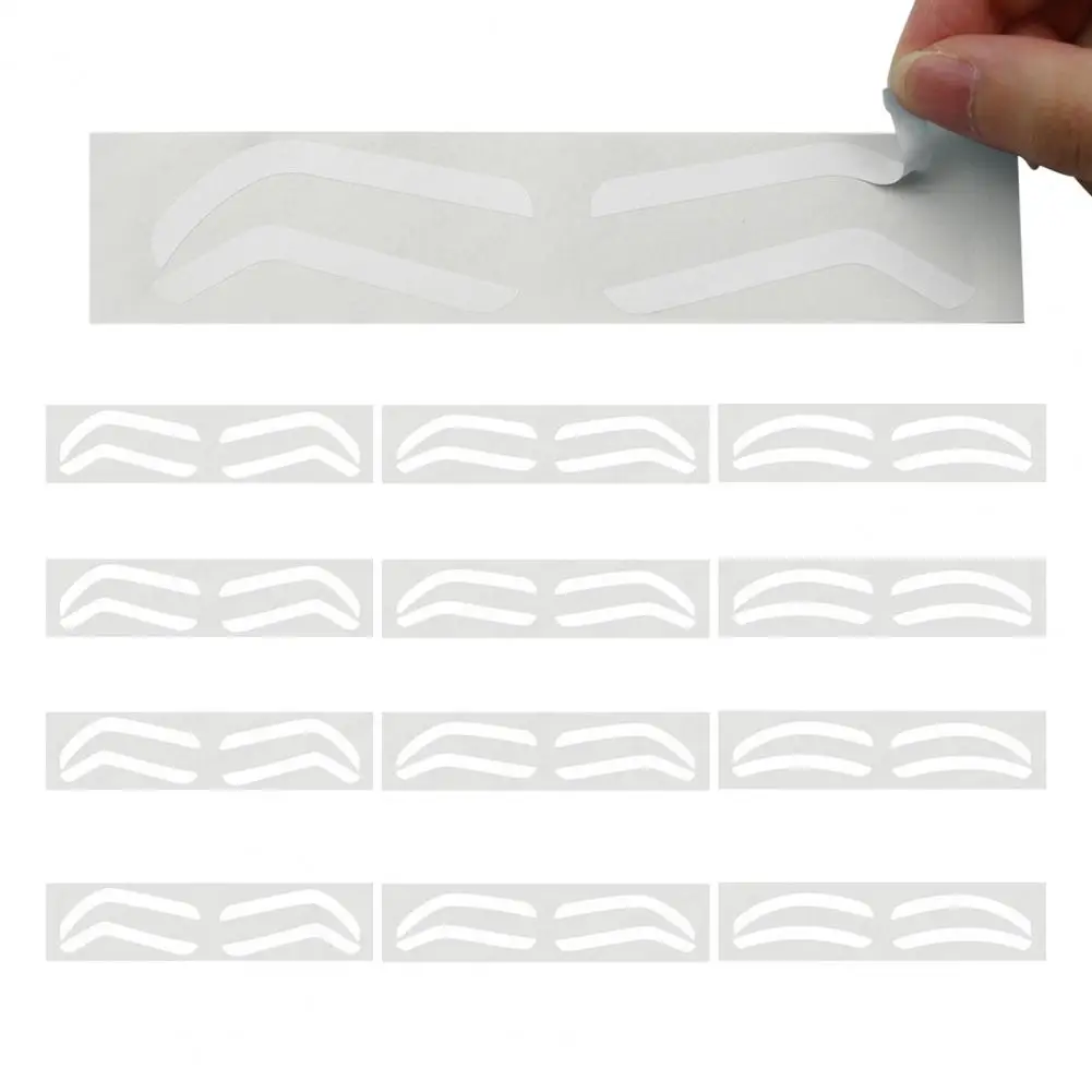 Women Brow Template Disposable Eyebrow Stencil Set with 3 Styles Brow Shaping Mapping Guide Cards Airbrush Tattoo for Arch