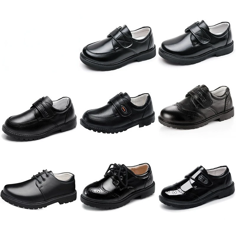 

23 Boys Genuine Leather Shoes Soft Soles Students Boys Campus Shoe British Style Elegant Casual Etiquette Baby Performance Shoes