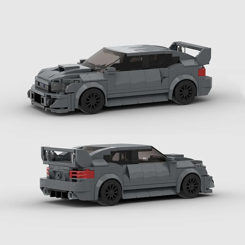 MOC WRX Sti Racing Sports Car Vehicle Speed Champion Racer Supercar Building Blocks Brick Creative Garage Toys For Boys Kid Gift