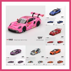MINIGT In Stock 1:64 Porsche Lamborghini Bugatti Pagani BMW McLaren Nissan Diecast Dior Car Model Collection Miniature To