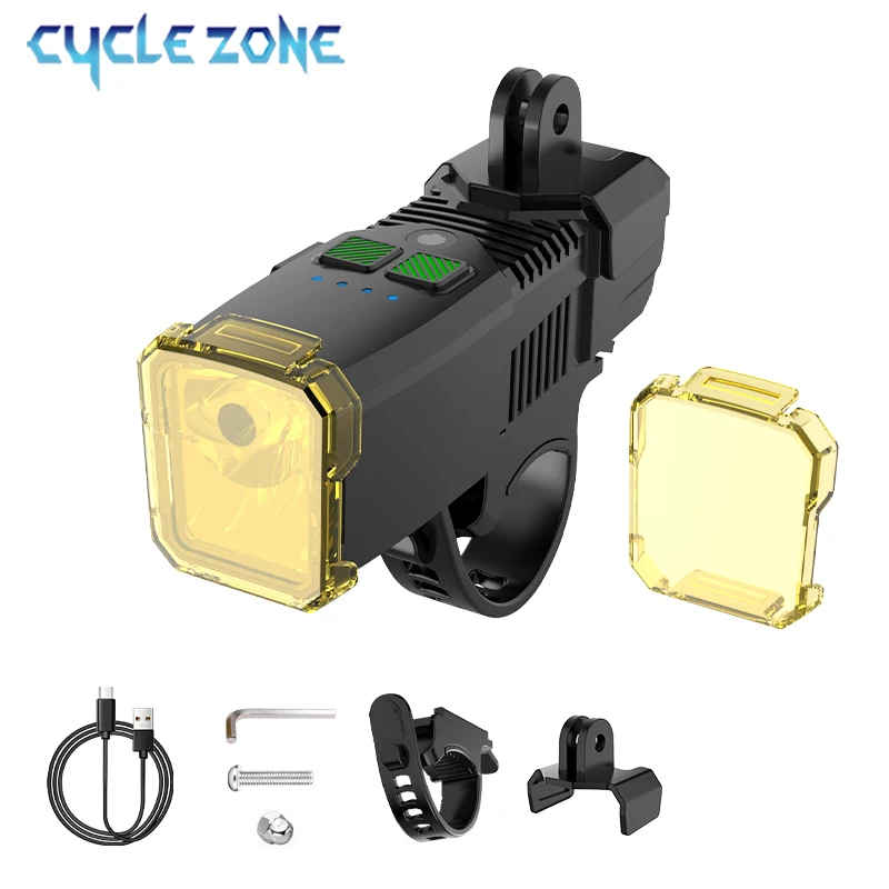 

Передний фонарь для велосипеда, интеллектуальный светочувствительный головной фонарь для велосипеда, перезаряжаемая противотуманная лампа типа C для безопасности ночной езды на велосипеде