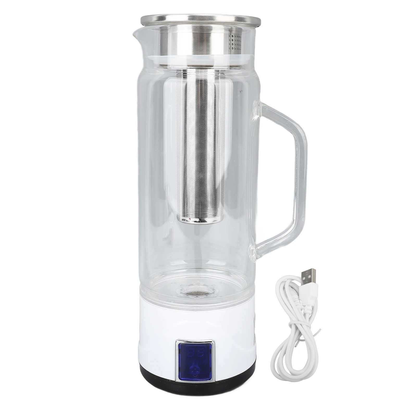 

Hydrogen Water Machine Touch Switch 1000-1500ppb 3000mAh Heat Resistant Comfortable Grip Hydrogen Water Generator for Home