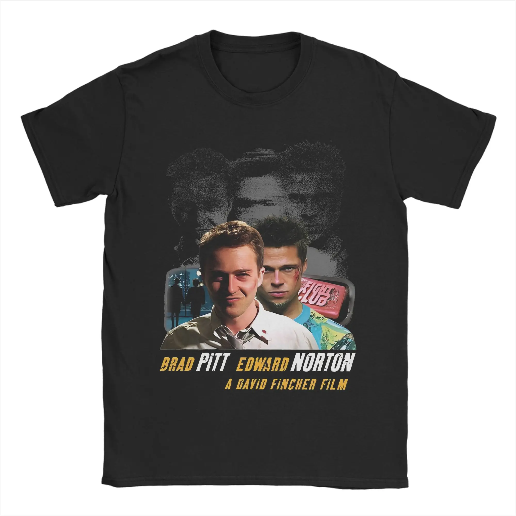 Retro Fight Club  Tshirts For Men Women Crewneck Short Sleeve Tops Movie Cotton Summer Top Tee