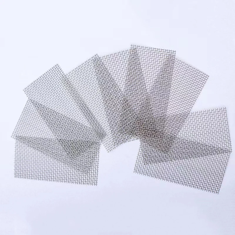 2 PCs Aquarium Fish Tank Plants Stainless Steel Wire Mesh Pad Plants Moss Net Decor 8x8 cm New For Aquarium Decor