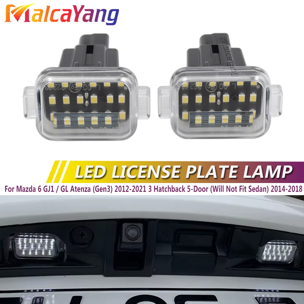 

LED License Plate Lamps For Mazda A/T(Aka Mazda 6) 2014 2015 2016 2017 Accessories No Error Number Plate Light Easy Install