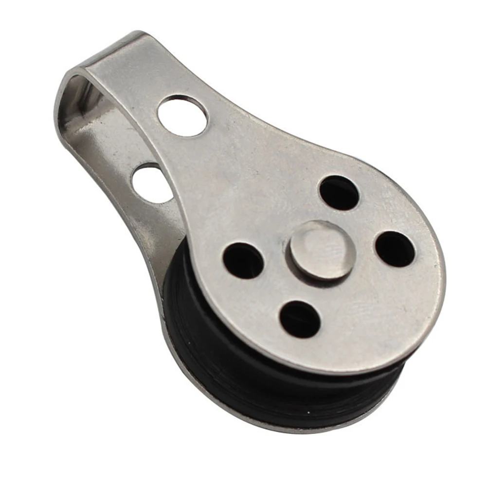 10 قطعة 316/304 بكرة نايلون من الفولاذ المقاوم للصدأ لـ-بكرات فردية متينة للاستخدام الخارجي بالأحمال الثقيلة 4.5X2.6X1.3 سم متعددة الوظائف