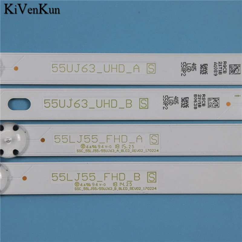 Kits TV's Illumination Bar Innotek 17Y 55inch_A-Type_Rev0.0 Backlight Strip 55LJ55/55UJ63_A/B_8LED_REV01 Array Bands EAV63632406