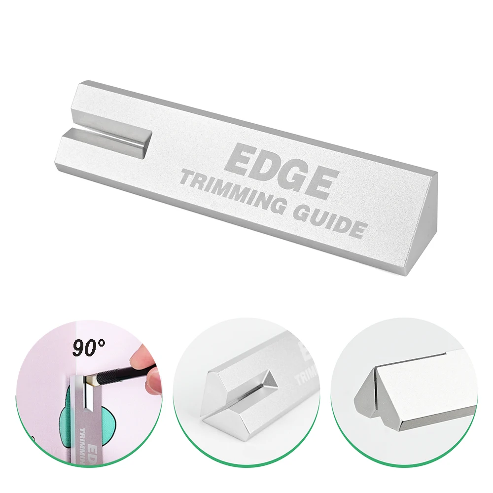 

EHDIS Aluminum Alloy Tint Edge Trimming Cutter Guide 90° Wall Corner Decor Adhesive Film Application Precious Cutting Trimmer