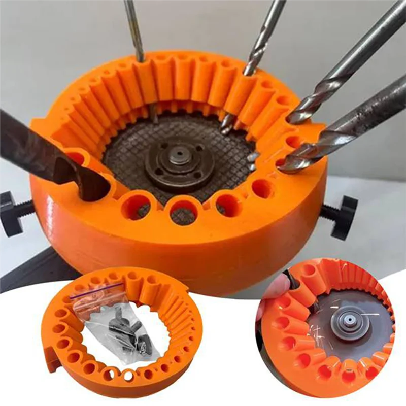 A43F-Pengasah Mata Bor, Perlengkapan Pengasah Mata Bor Listrik untuk Mata Bor 2 Hingga 13 Mm, Kompatibel dengan Penggiling Sudut 125 Mm