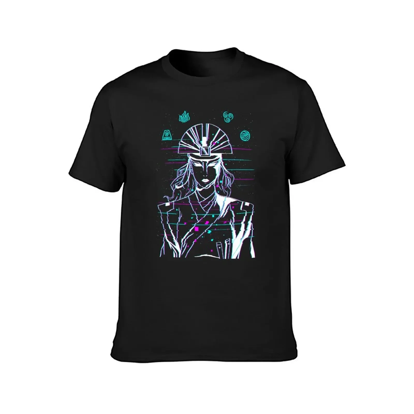 Glitch Kyoshi T-Shirt quick-drying kawaii clothes anime tshirt mens t shirt graphic