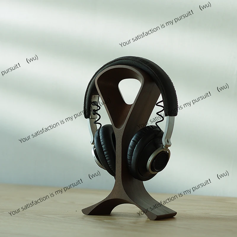 ZOCI-North American Chestnut Headphone Stand Black Walnut Organizer Eco-Friendly Wax Finish Holder Stable Durable Display Frame
