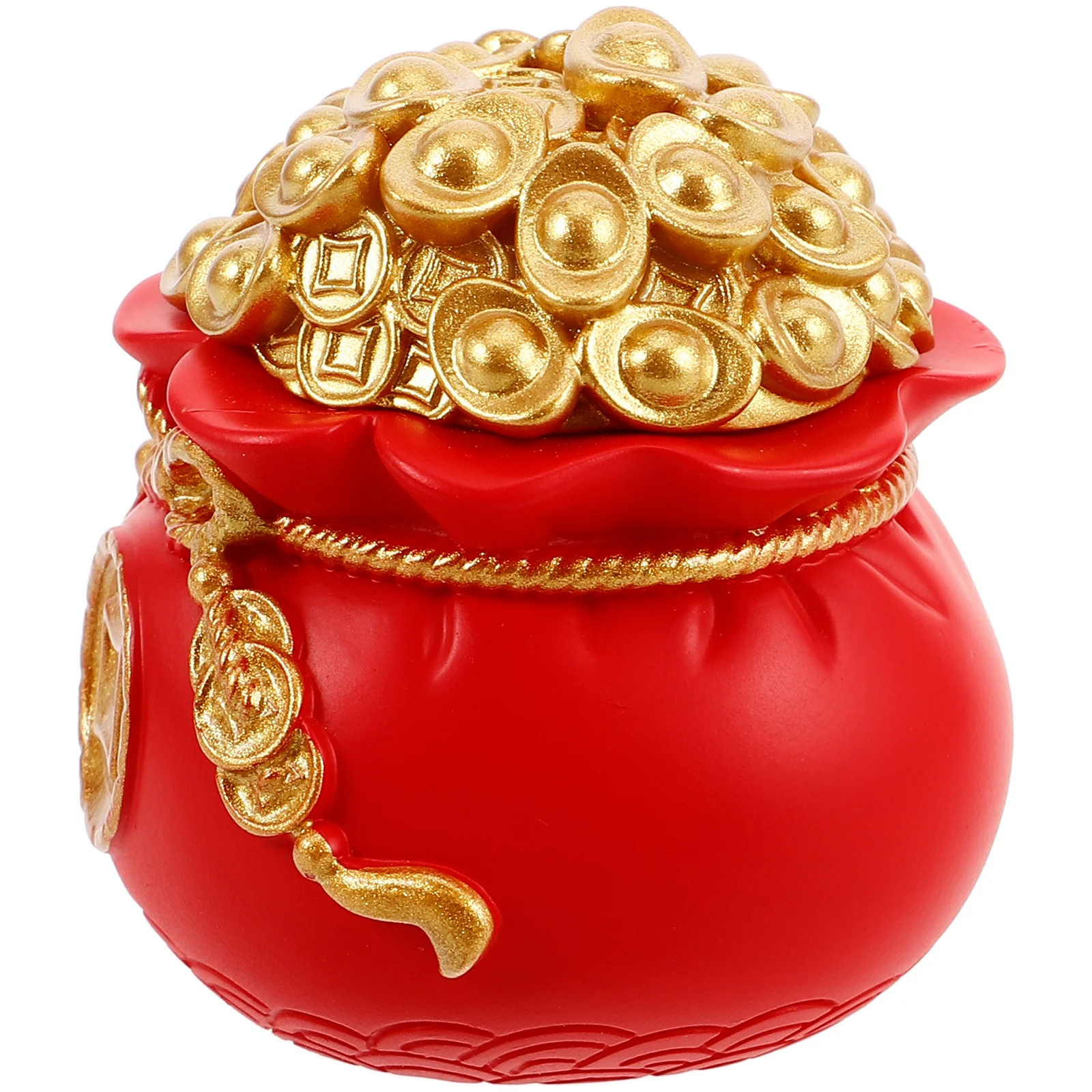 

Resin Made Lucky Money Bag Statue for Desktop Tabletop Home Office Feng Shui Decoration Indoor Ornament