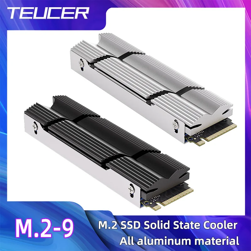 

Алюминиевый радиатор M.2 2280 NVMe SSD-кулер с термопрокладкой для ПК/PS5 PCIe, твердотельный накопитель