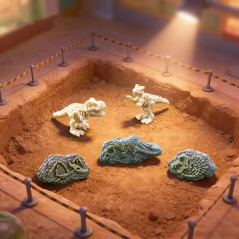 4pcs Micro Landscape Simulation Dinosaur Fossil, DIY Decorations, Desktop Accessories Small Ornaments