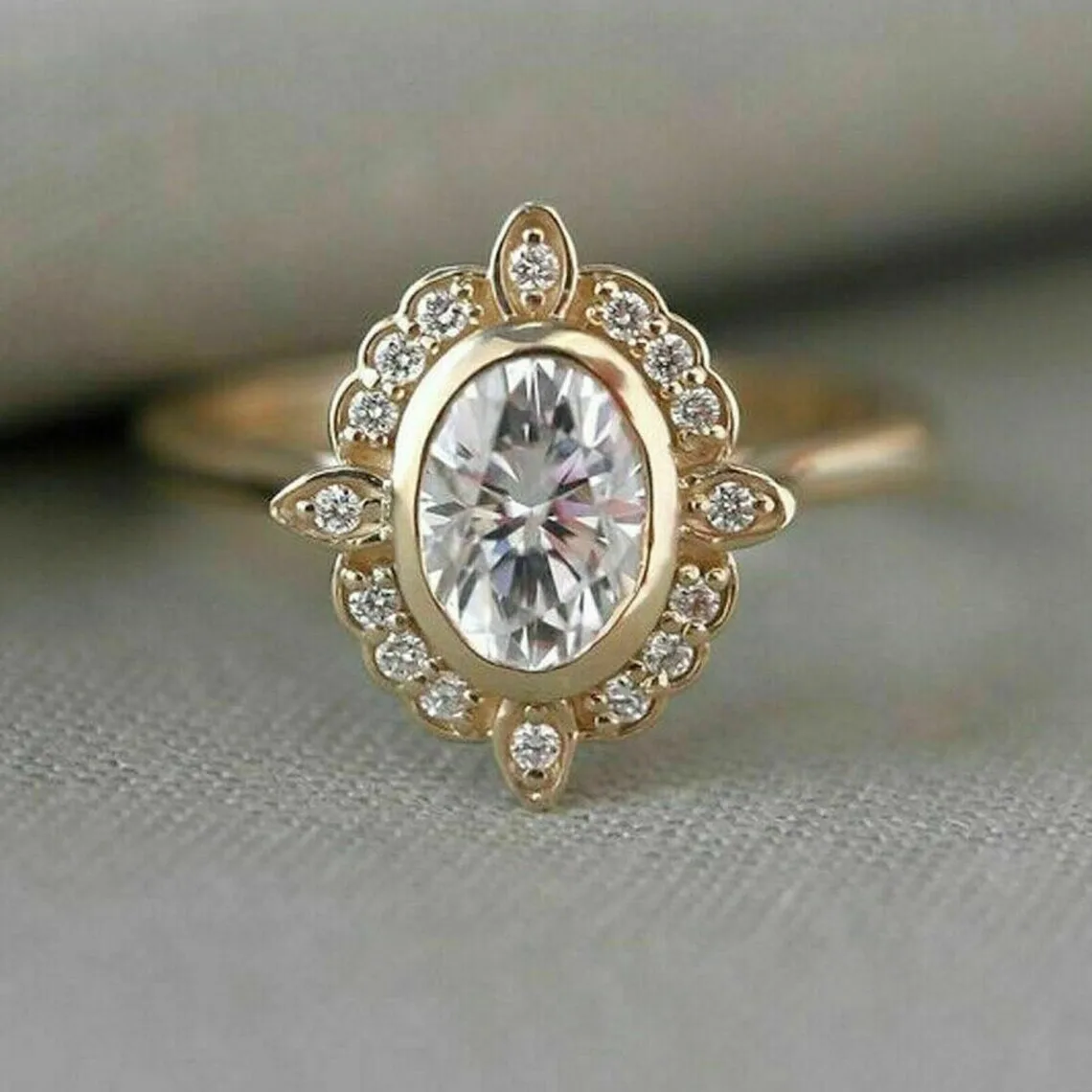 Solid 925 Sterling Silver Ring Fully Set with Moissanite Festive Gift Ideal for Any Occasion