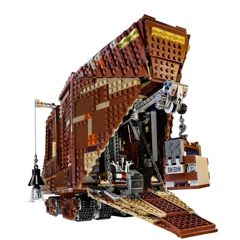 Neu auf Lager fit 3296 stücke Sandcrawler Bausteine Modell Ziegel Bau Spielzeug für Erwachsene Kinder Geburtstag Weihnachts geschenk