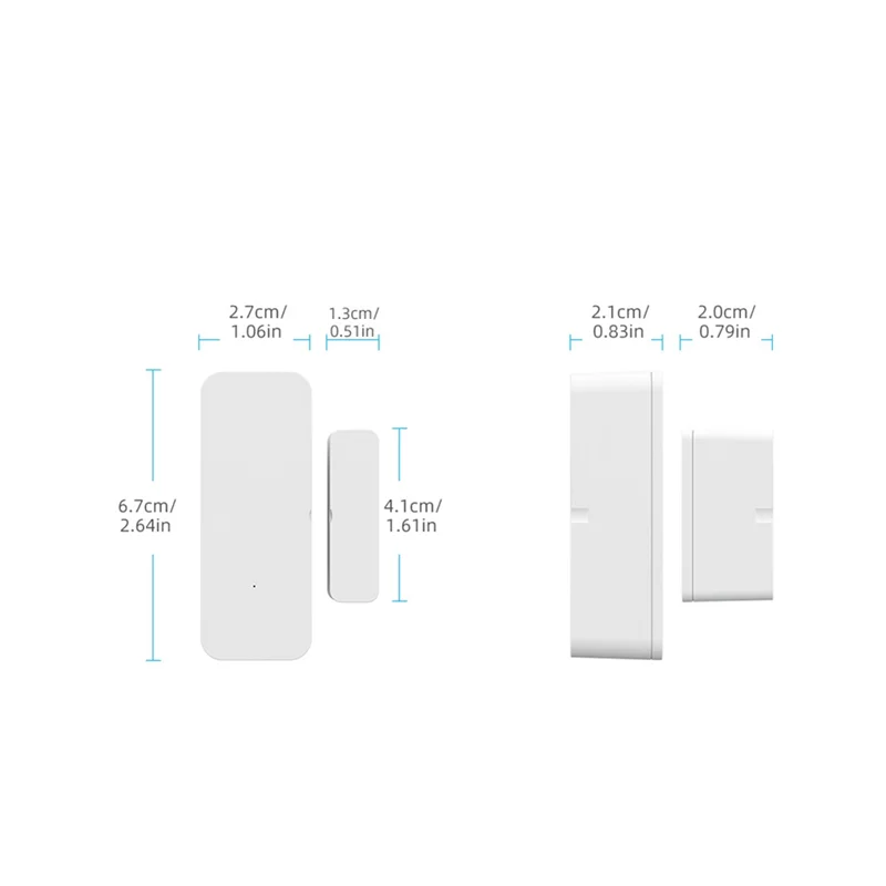 B24B TUYA WIFI Enabled Smart Sensor For Door And Window, Wireless Alarm System For Home Security