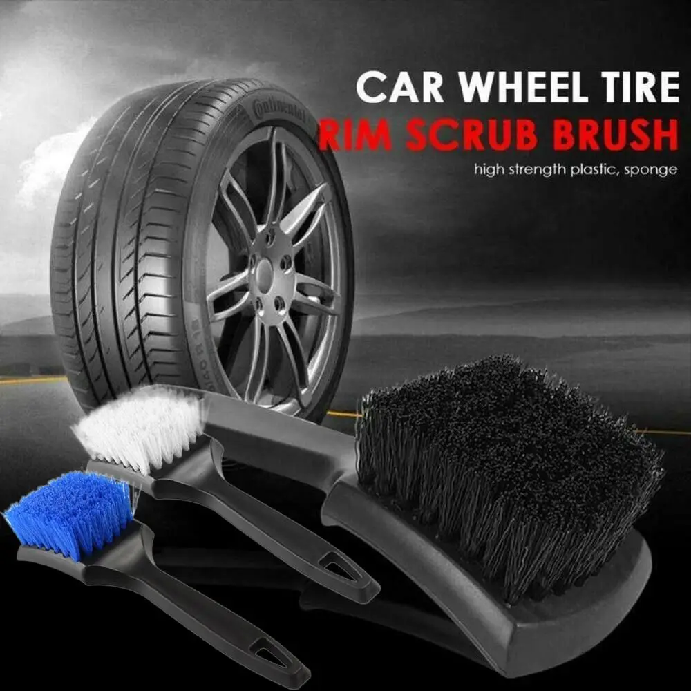 

Household Remove Duster Cleaner Car Wheel Tire Brushes Auto Detailing Brush Rim Scrub Brush Washing Cleaning Tool