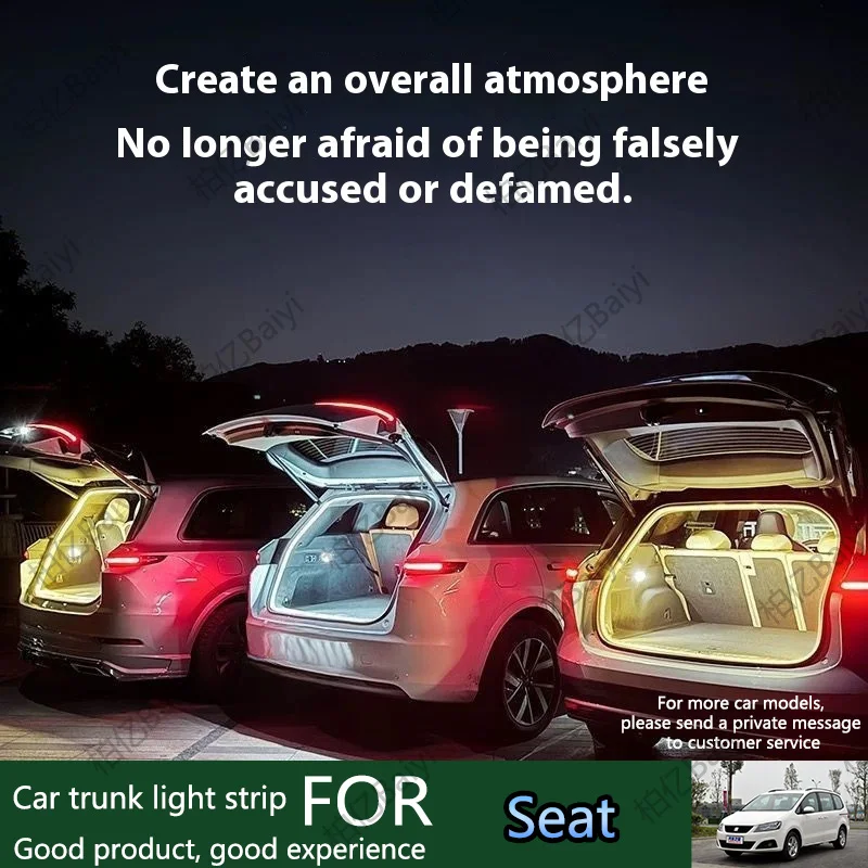 

For Seat Full range rear trunk lights for cars, SUVs, sedans, taillights, ambient lights, automatic 200cm 400cm